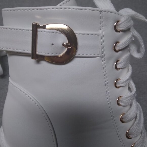 white platform chunk heel boots size 37 - Picture 10 of 15
